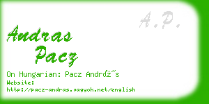 andras pacz business card